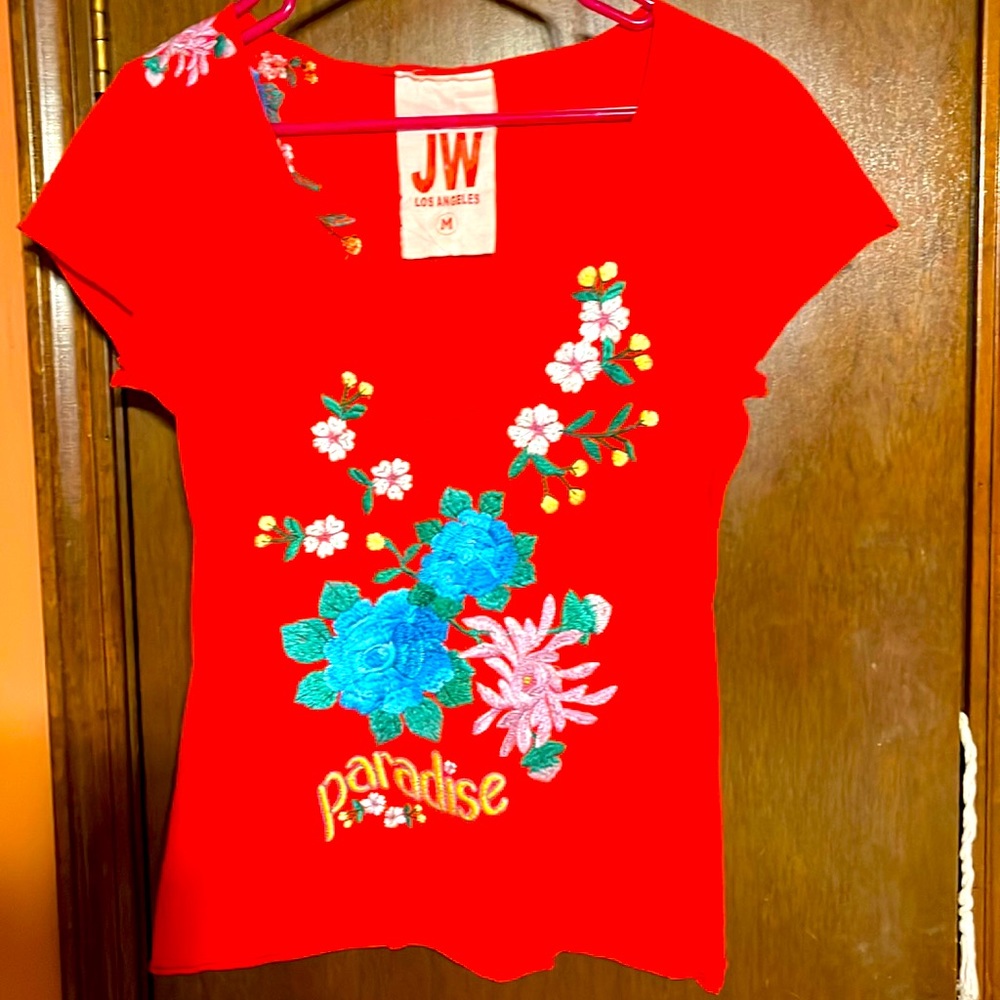 Johnny Was/ JWLA red T-shirt